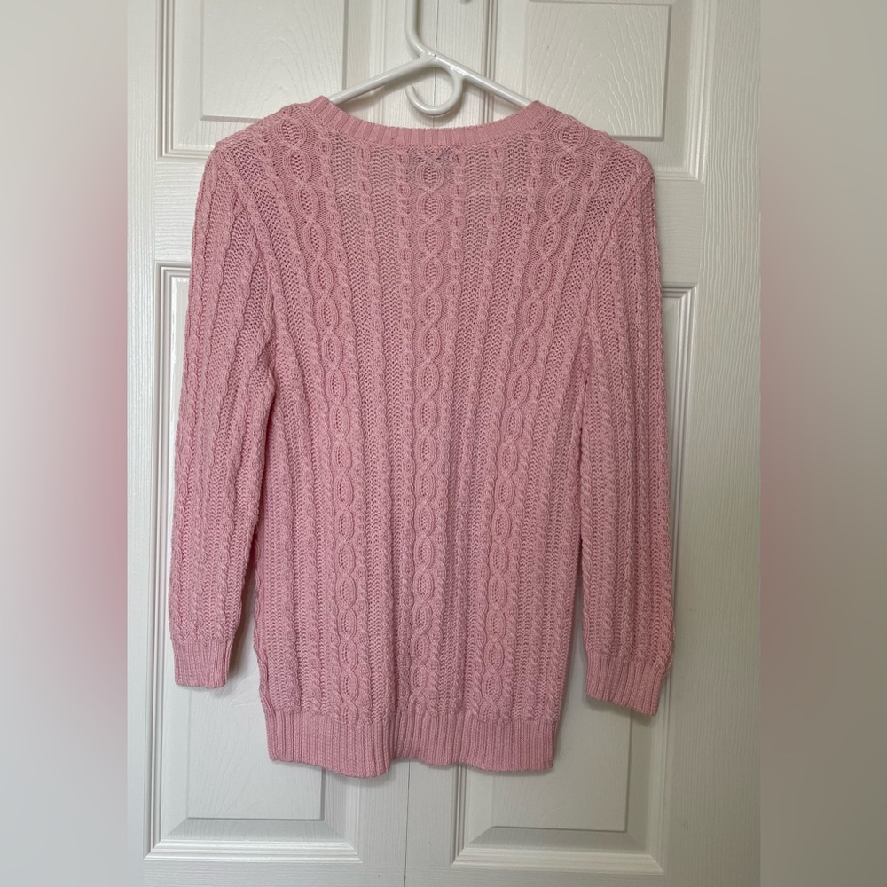 Ralph Lauren Light Pink V-Neck Sweater - Picture 5 of 9